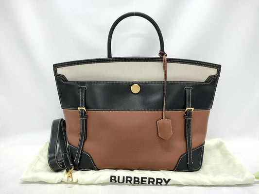 BURBERRY Leather Handbag 2WAY Handbag