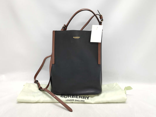 BURBERRY Calfskin Bucket Bag with Pouch Shoulder Bag