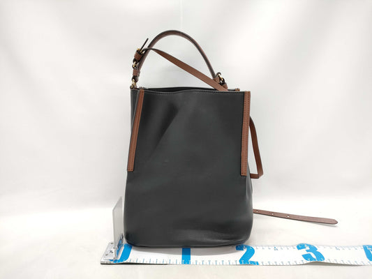 BURBERRY Calfskin Bucket Bag with Pouch Shoulder Bag