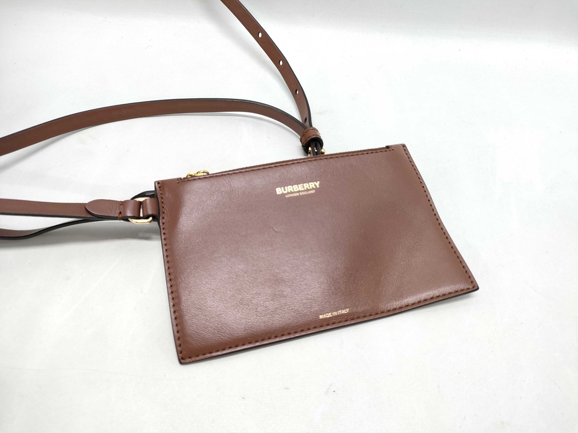 BURBERRY Calfskin Bucket Bag with Pouch Shoulder Bag