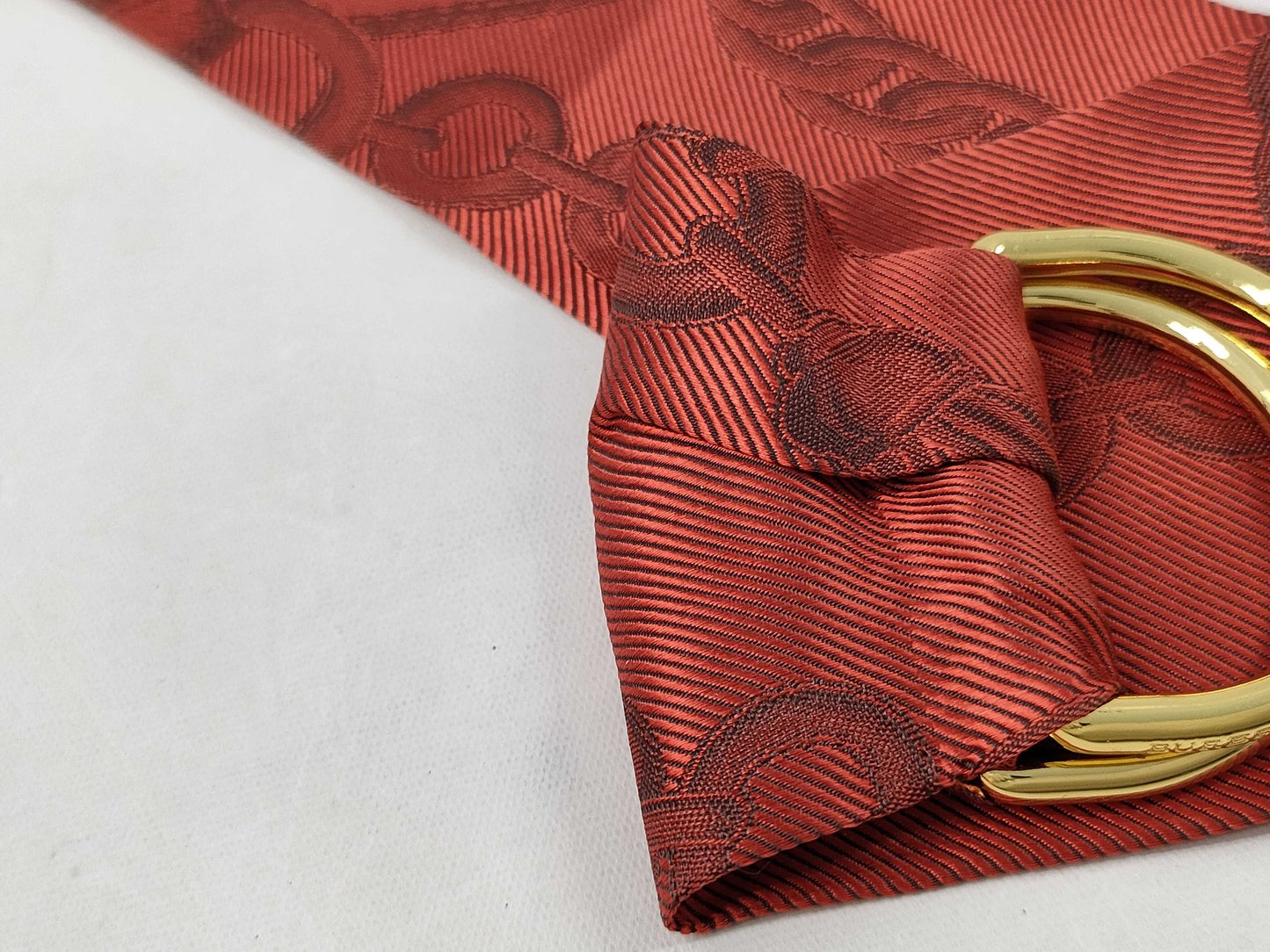BURBERRY Silk Orange Belt