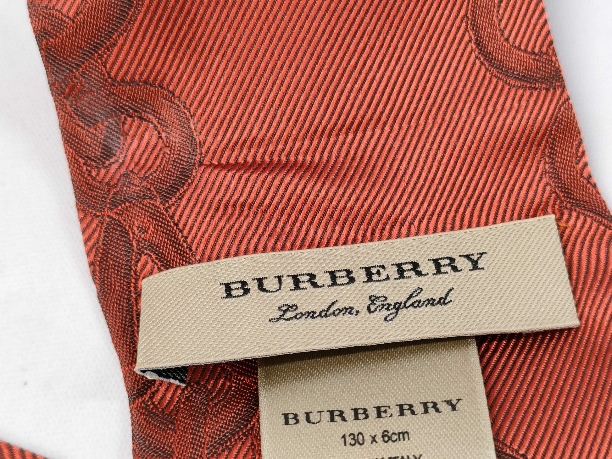 BURBERRY Silk Orange Belt