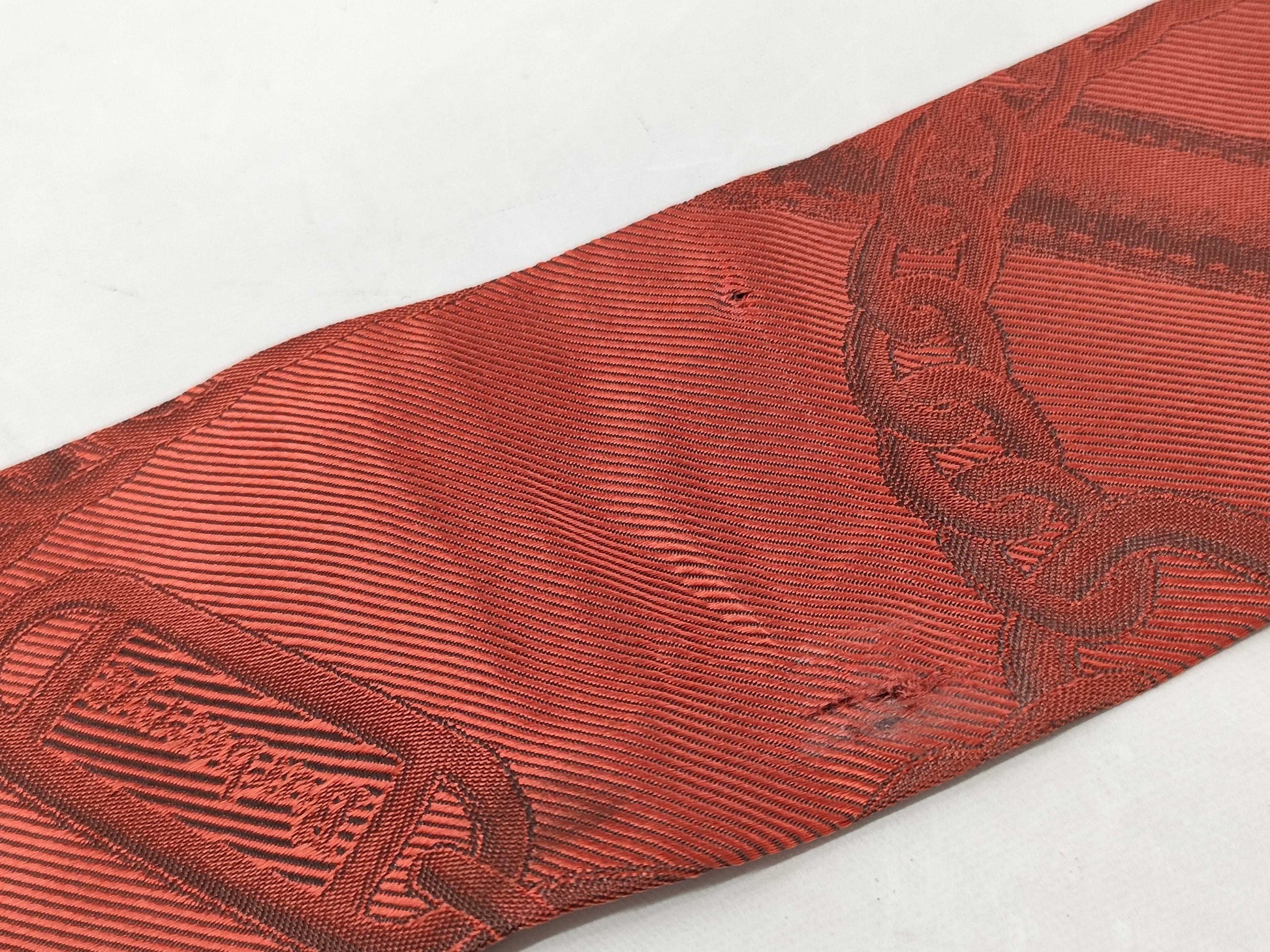 BURBERRY Silk Orange Belt