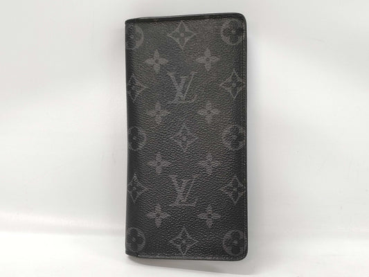 LOUIS VUITTON Eclipse Portefeuille Plaza Long Wallet with Initials