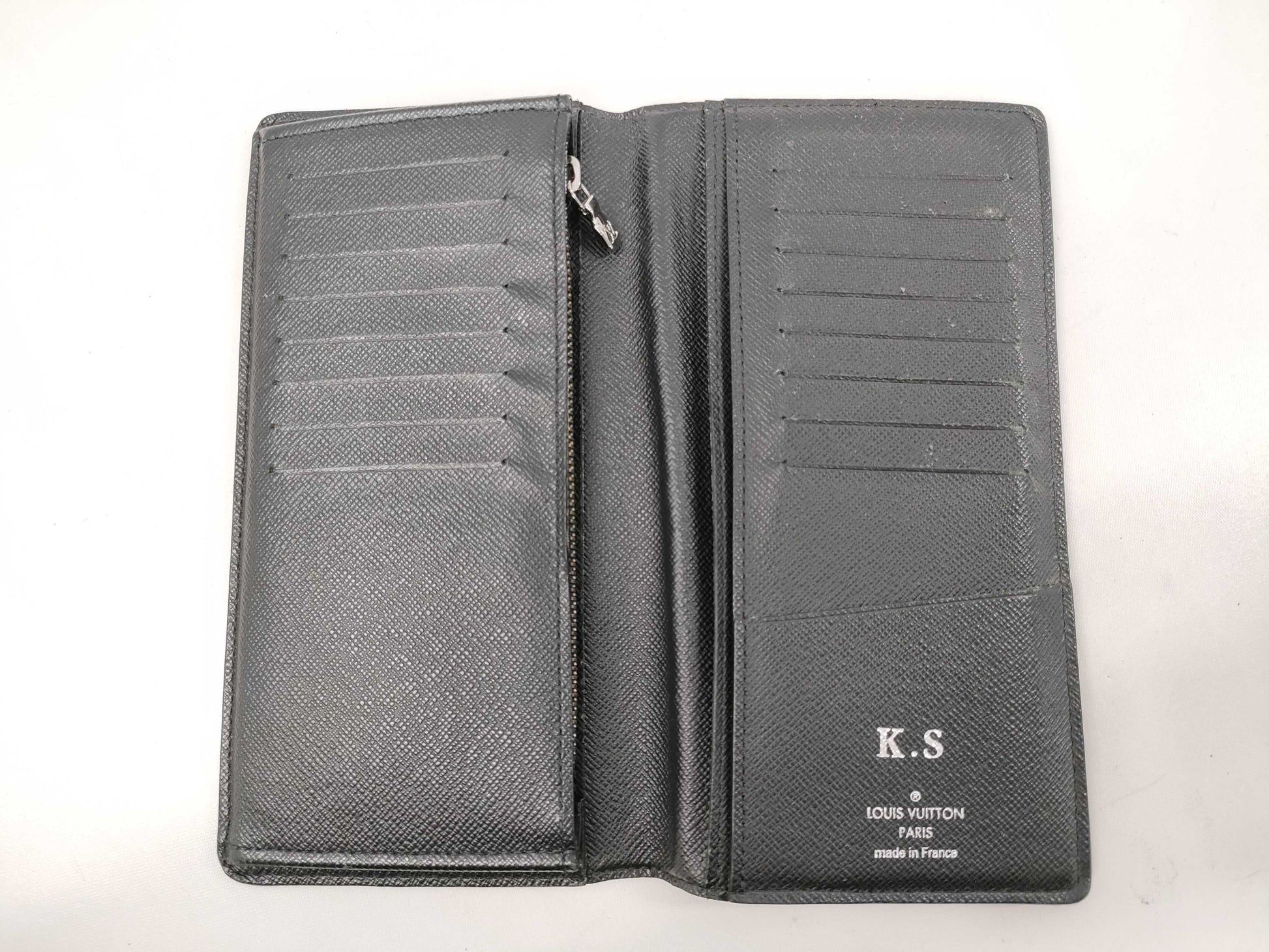 LOUIS VUITTON Eclipse Portefeuille Plaza Long Wallet with Initials