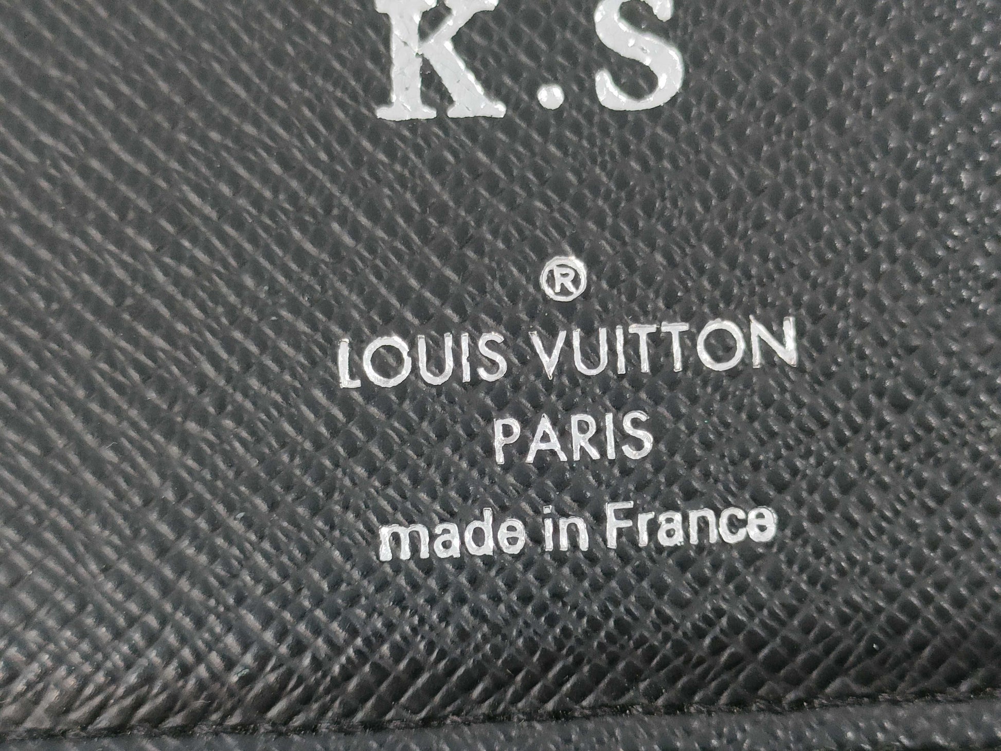 LOUIS VUITTON Eclipse Portefeuille Plaza Long Wallet with Initials