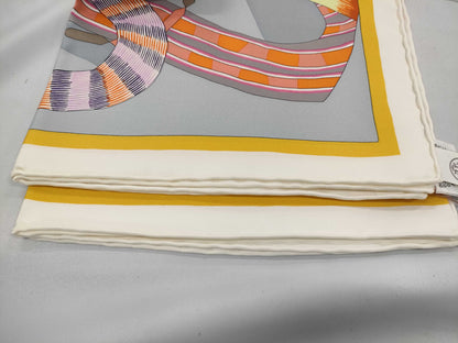HERMES Carre Carre 90 Fantasy Saddle Scarf