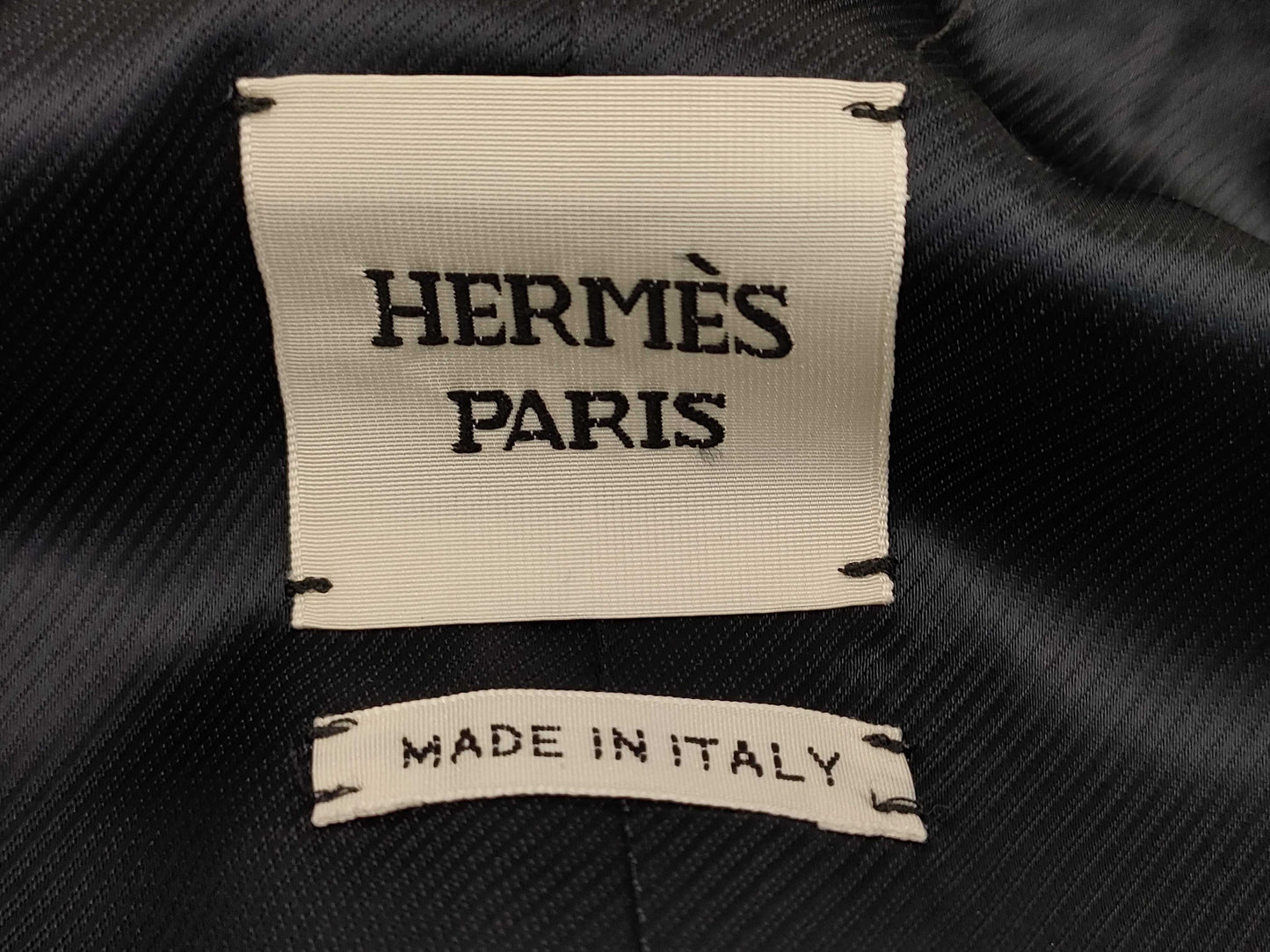 HERMES 5E0299DH Peak Lapel Tailored Jacket with Tags
