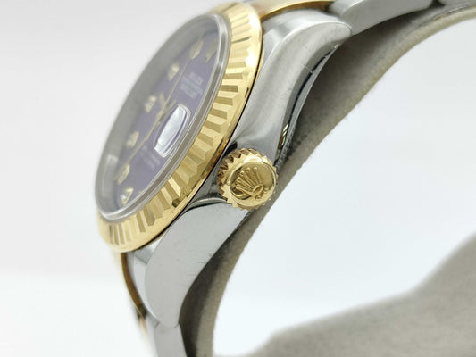 ROLEX 279173G 4J08M124 Purple Tapestry Women's Watch