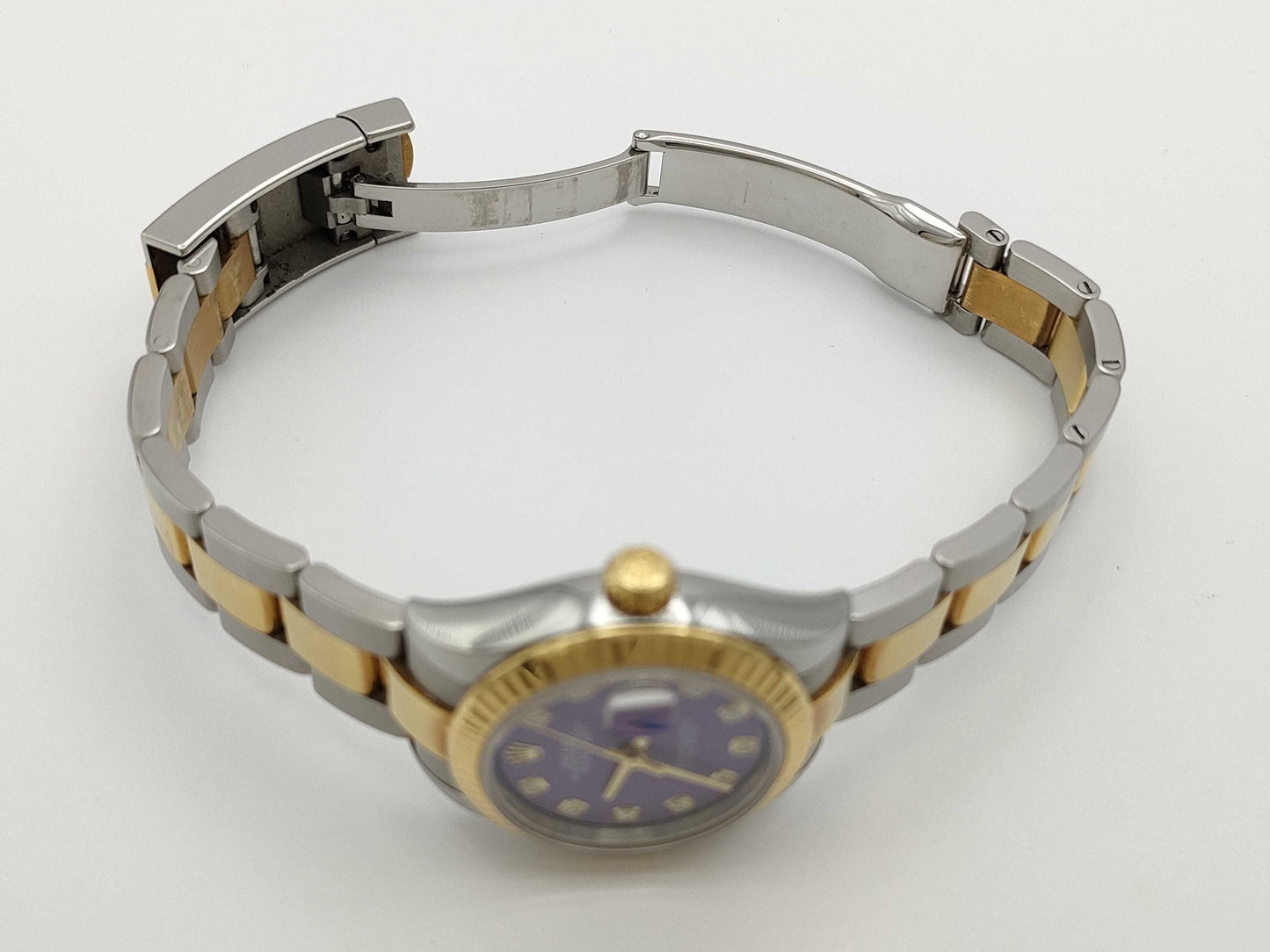 ROLEX 279173G 4J08M124 Purple Tapestry Women's Watch