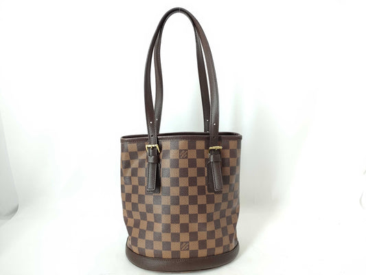 LOUIS VUITTON RFID verification failed SP1918 Damier N42240 Damier Marais Bucket Handbag Made in 1990