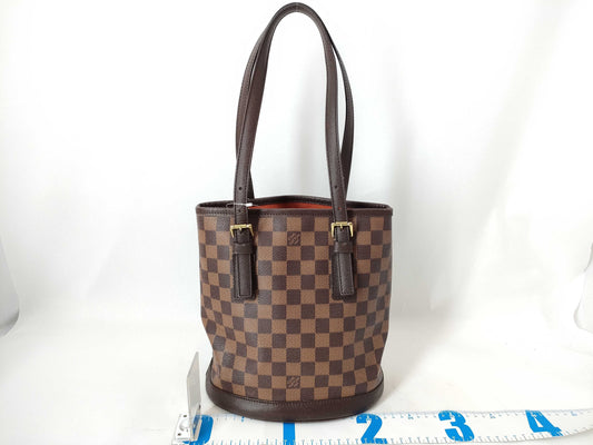 LOUIS VUITTON RFID verification failed SP1918 Damier N42240 Damier Marais Bucket Handbag Made in 1990