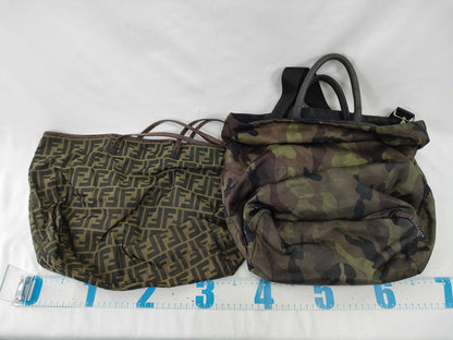 FENDI Zucca pattern Prada camouflage tote/shoulder bag 