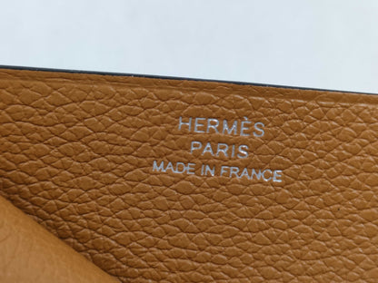 HERMES H Series Gold B Stamp Card Case, Pass Case, Business Card Case