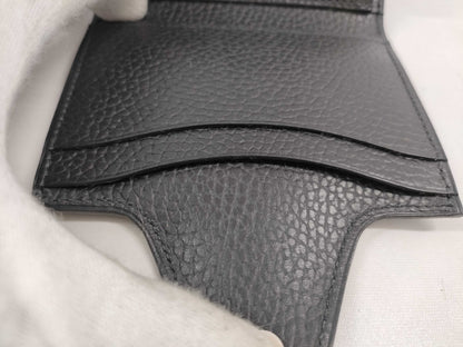 HERMES Iliad Noir B Stamp Compact Card Case Card Case/Pass Case/Business Card Case