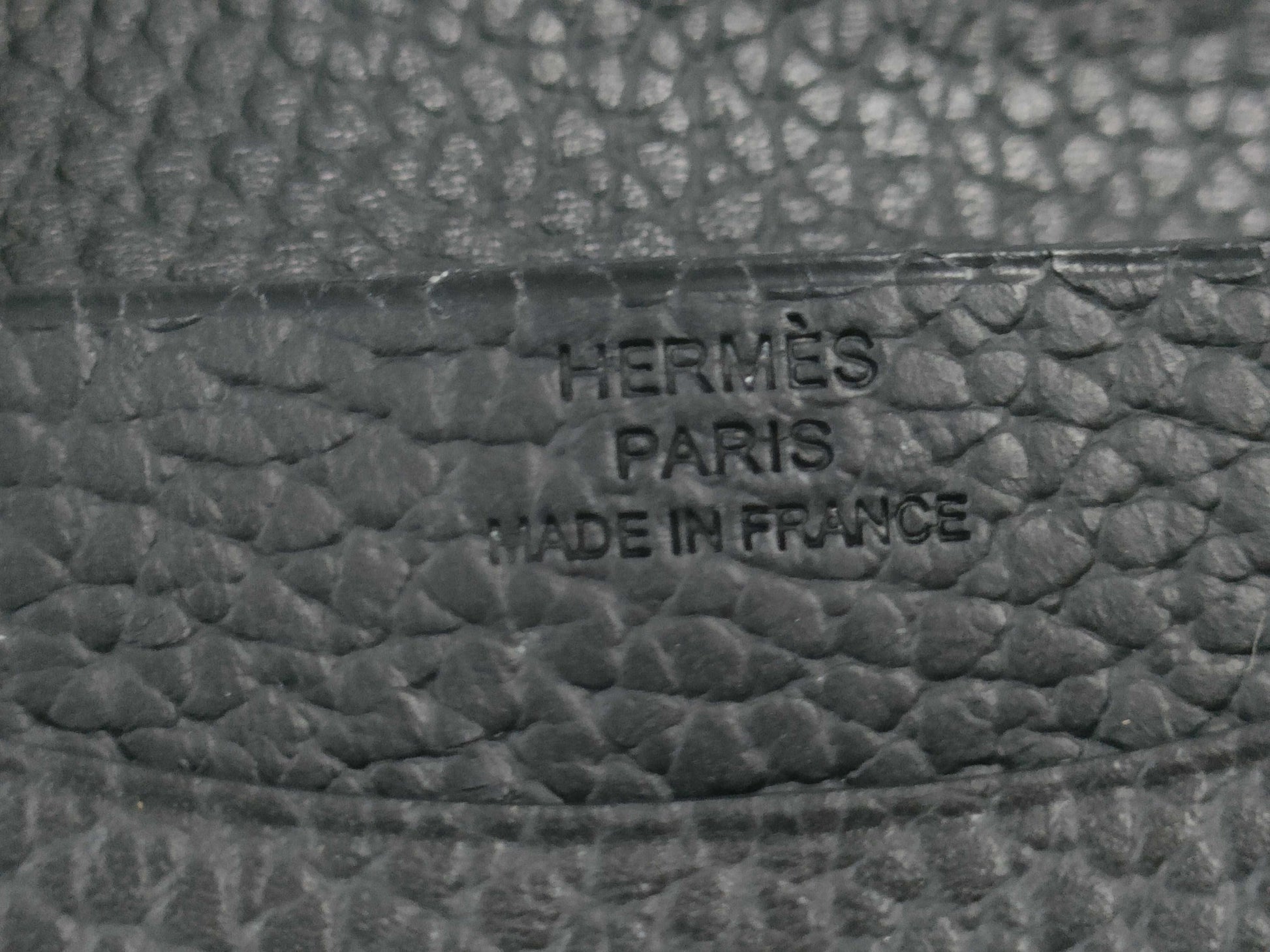 HERMES Iliad Noir B Stamp Compact Card Case Card Case/Pass Case/Business Card Case