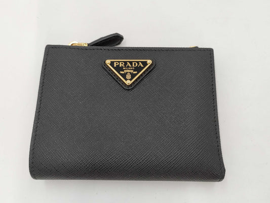 PRADA Saffiano Triangle Compact Wallet 1ML050 Wallet
