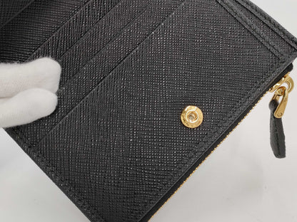 PRADA Saffiano Triangle Compact Wallet 1ML050 Wallet