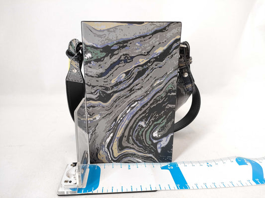 FENDI Box Vertical Shoulder Marble Pattern Shoulder Bag