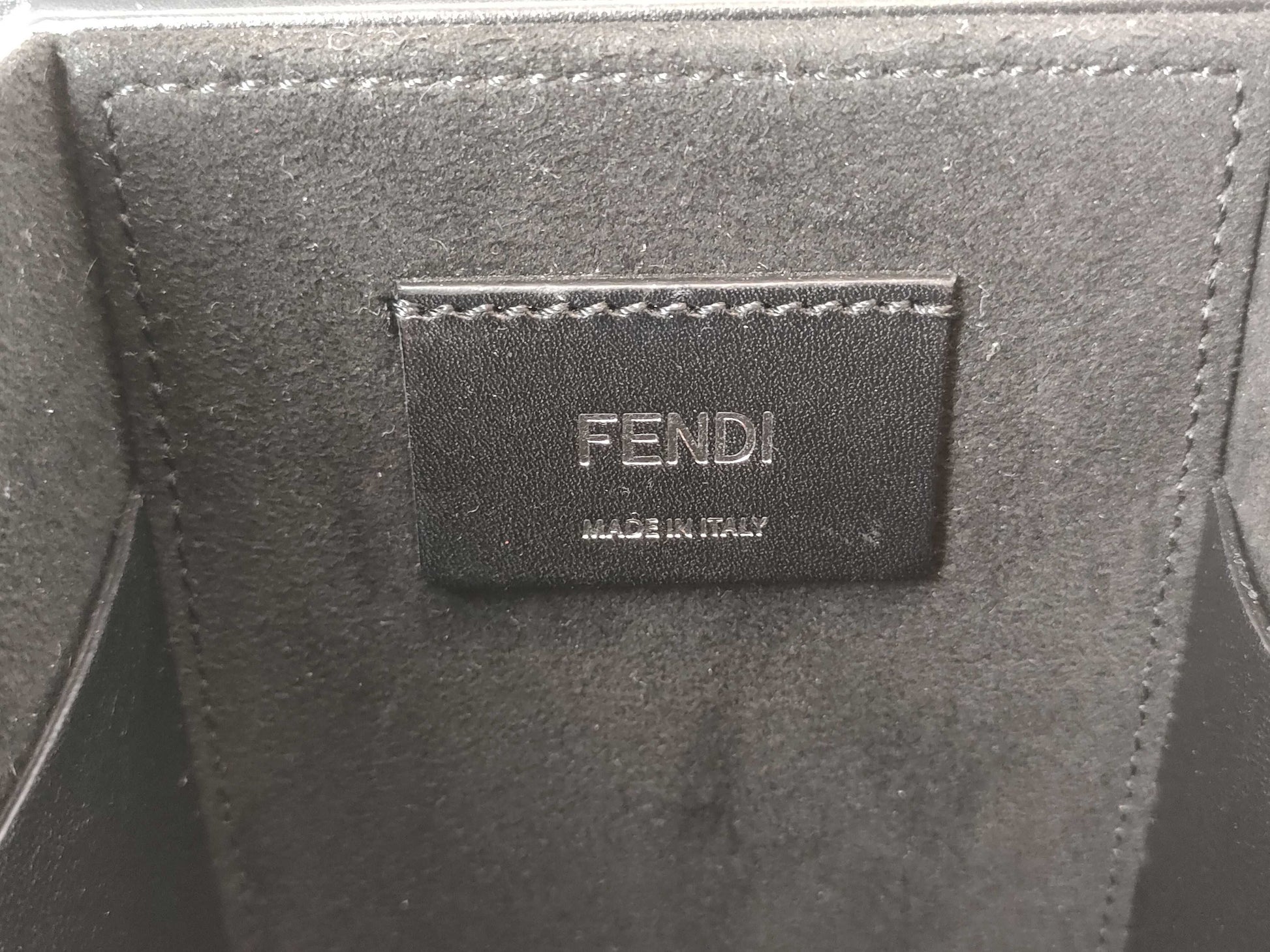 FENDI Box Vertical Shoulder Marble Pattern Shoulder Bag