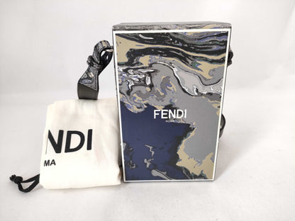 FENDI Box Vertical Shoulder Marble Pattern Shoulder Bag
