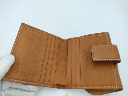 Dior Saddle Double Flap Leather Wallet