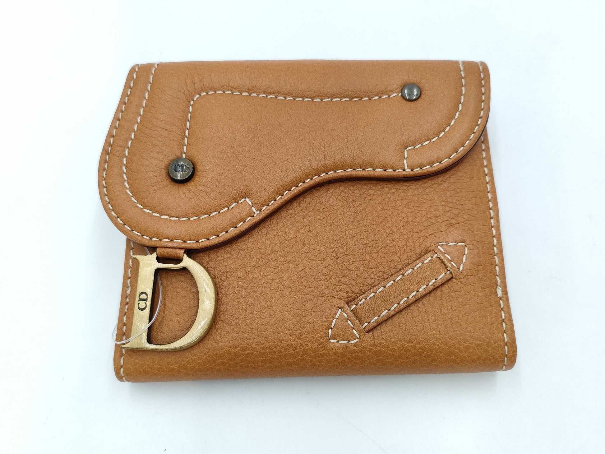 Dior Saddle Double Flap Leather Wallet
