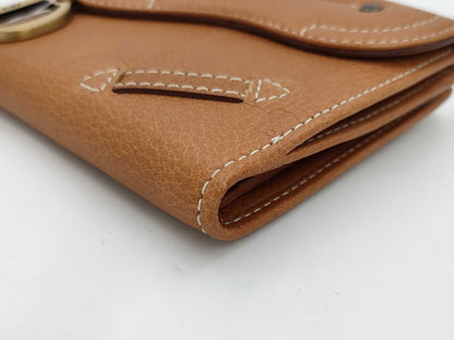 Dior Saddle Double Flap Leather Wallet