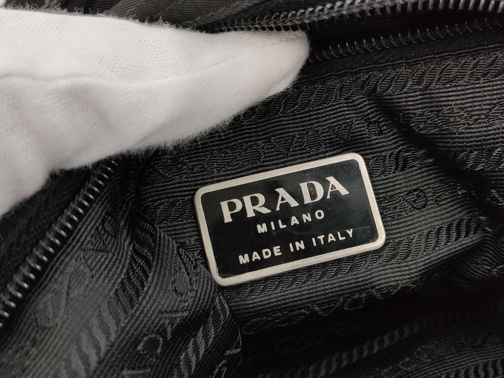 PRADA 123 Nylon Tote Black Tote Bag