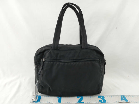 PRADA Nylon Triangle Logo Plate Tessie Handbag
