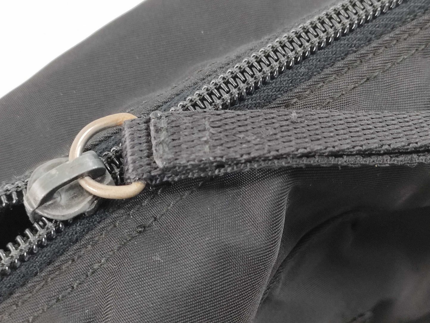 PRADA Nylon Triangle Logo Plate Tessie Handbag