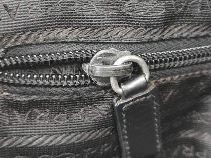 PRADA Nylon Triangle Logo Plate Tessie Handbag