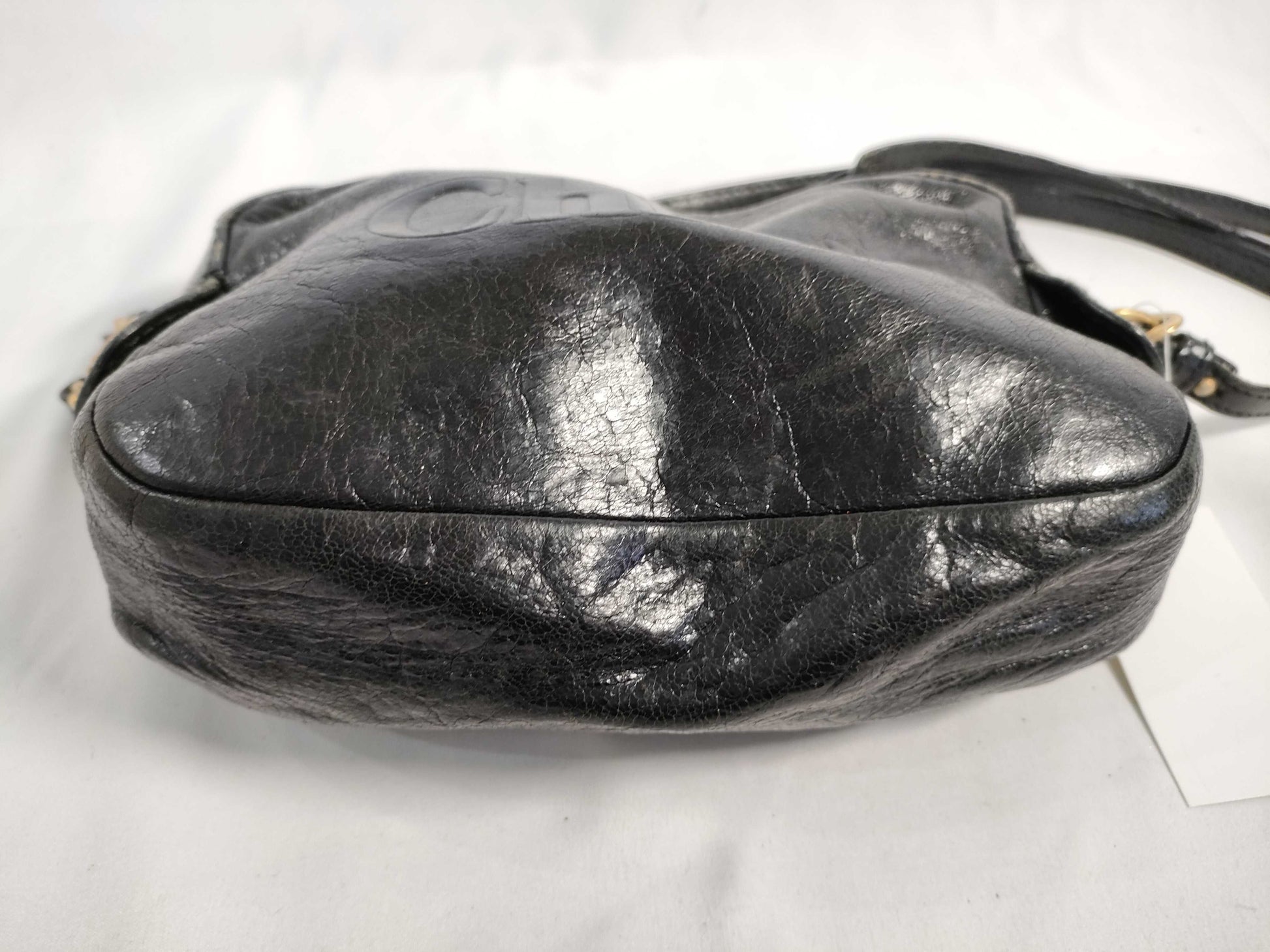 Chloe logo leather shoulder bag
