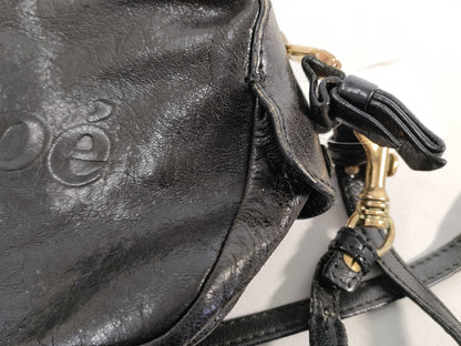 Chloe logo leather shoulder bag