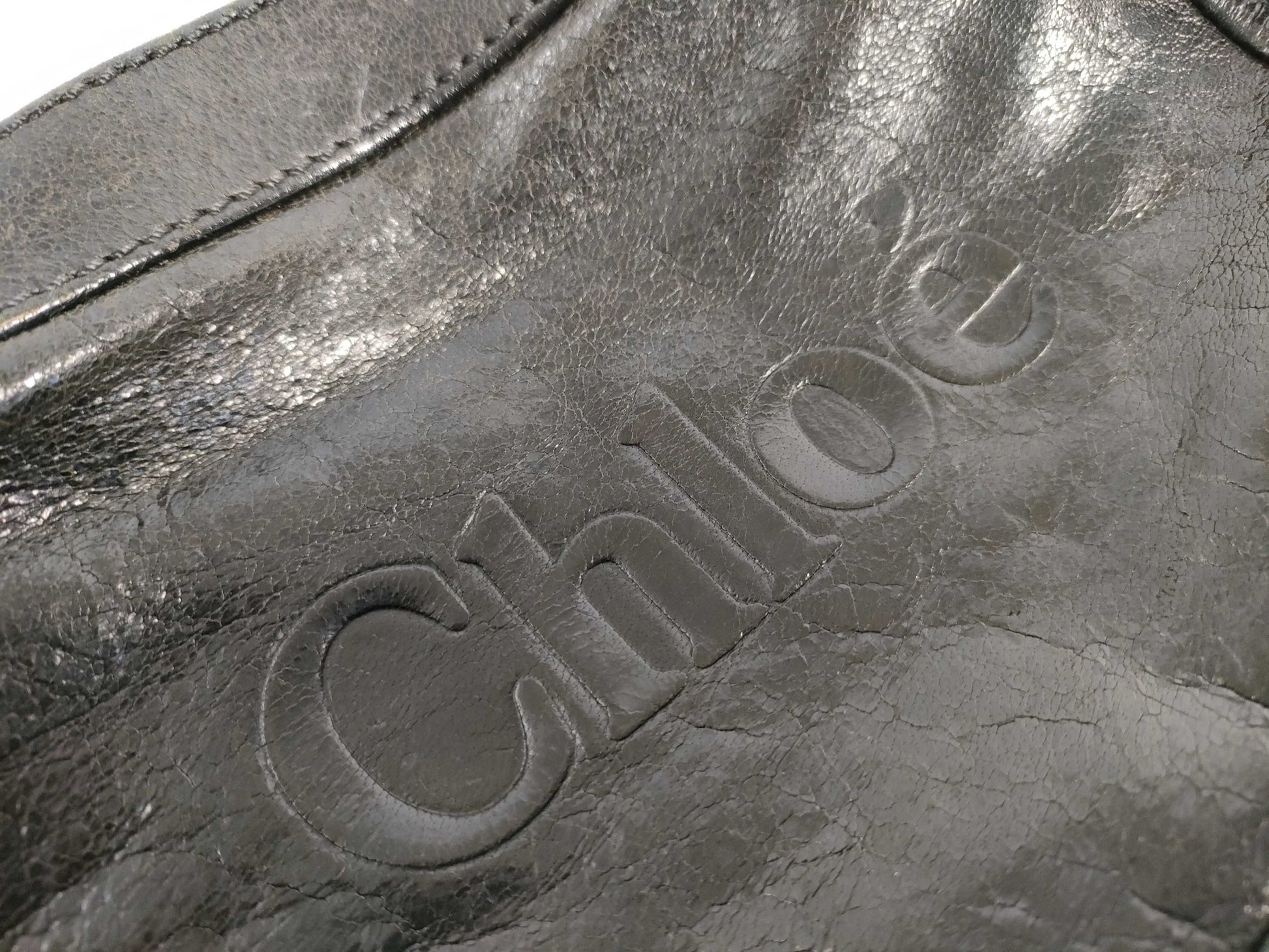 Chloe logo leather shoulder bag