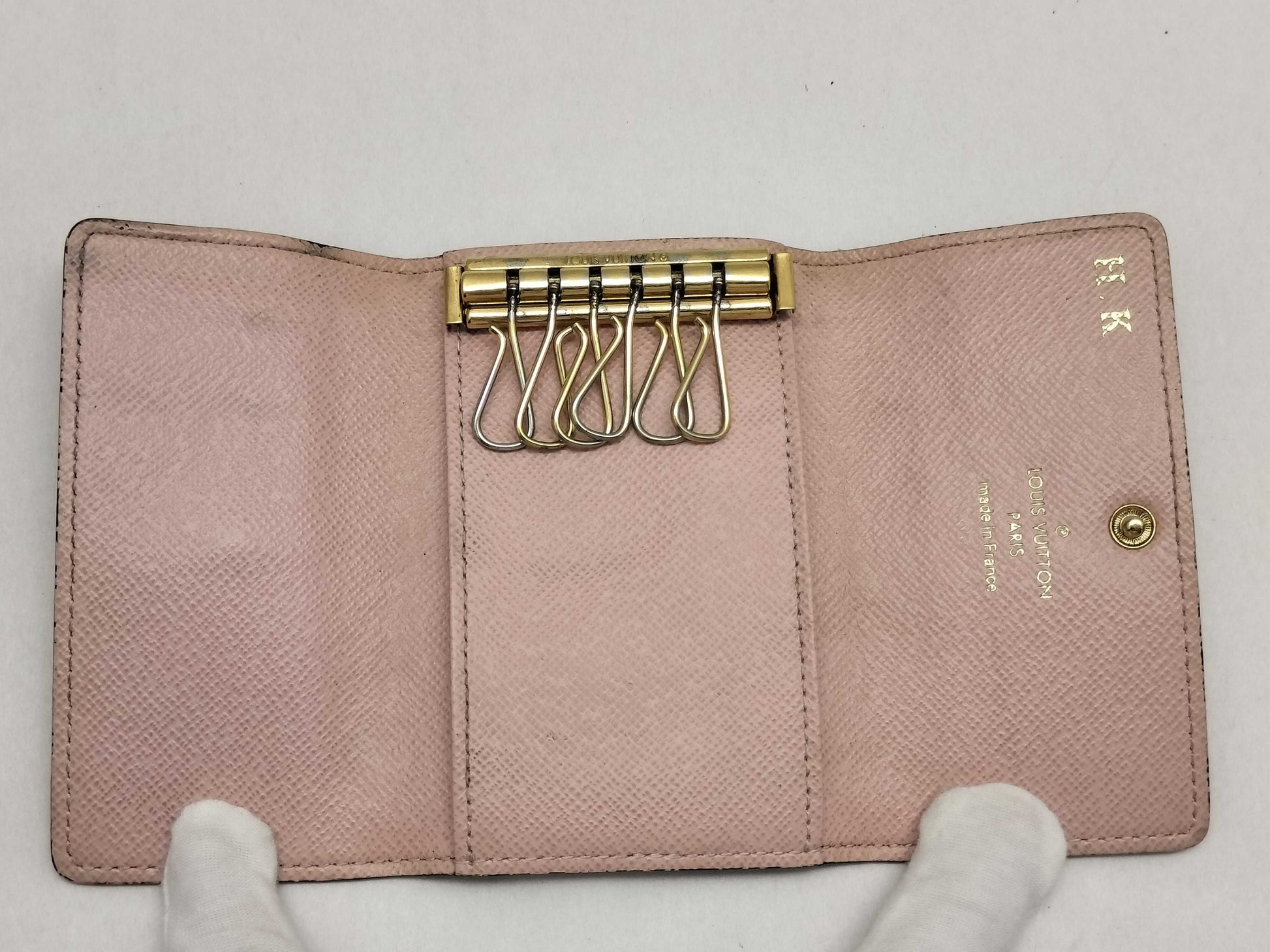 LOUIS VUITTON RFID Unverifiable CT2147 Damier N41624 Rose Myrtle 6-Ring Key Case/Key Holder