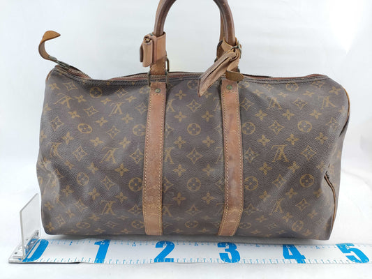LOUIS VUITTON Unidentified Monogram M41428 Keepall 45 Boston Bag