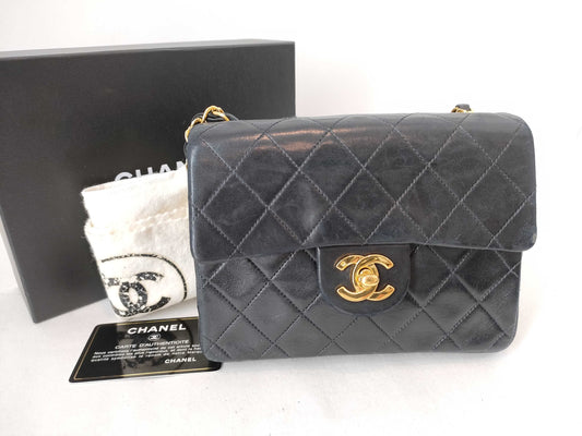 CHANEL [Card Sticker Included] No. 2 Lambskin Minimato Chain Single Flap Shoulder Bag