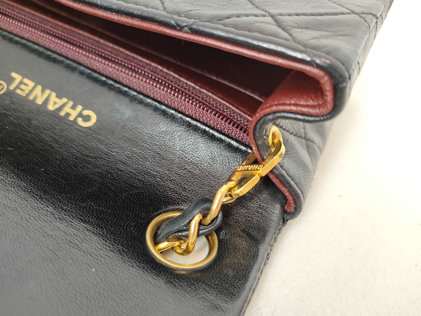 CHANEL [Card Sticker Included] No. 2 Lambskin Minimato Chain Single Flap Shoulder Bag