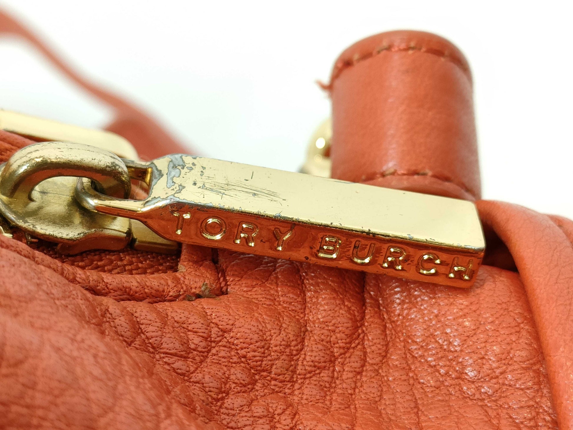 Tory Burch Logo Leather 2-Way Bag Handbag