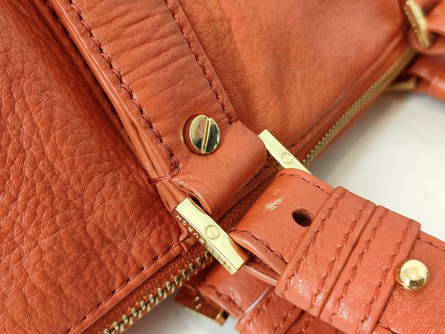 Tory Burch Logo Leather 2-Way Bag Handbag