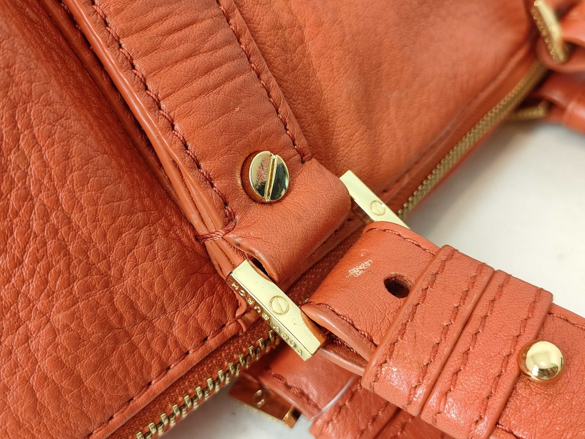 Tory Burch Logo Leather 2-Way Bag Handbag
