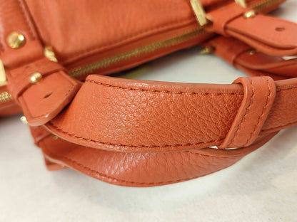 Tory Burch Logo Leather 2-Way Bag Handbag