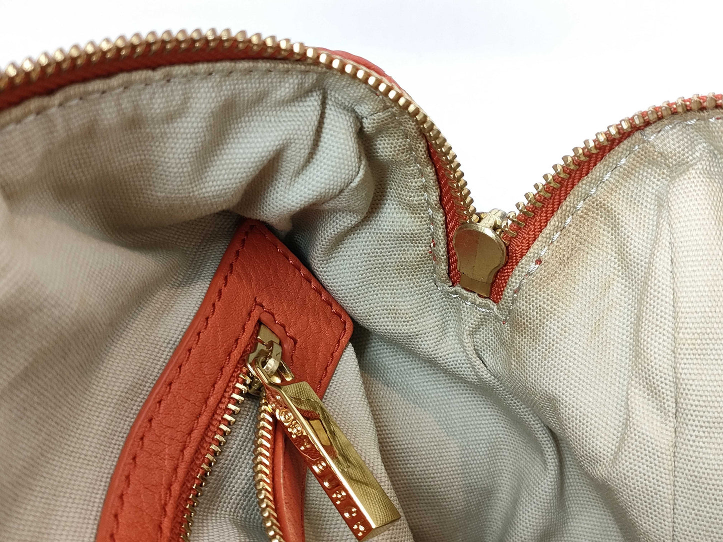 Tory Burch Logo Leather 2-Way Bag Handbag