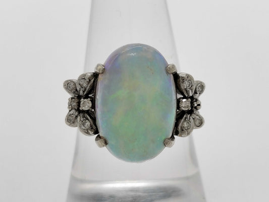 Opal and Diamond K4 7.0g Ring 