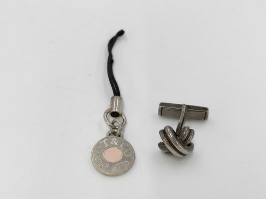 Tiffany & Co. Cross Cufflinks/1837 Charm Set, Silver, Other Accessories