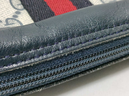 GUCCI GG Supreme Second Bag 010-378 Navy Second Bag