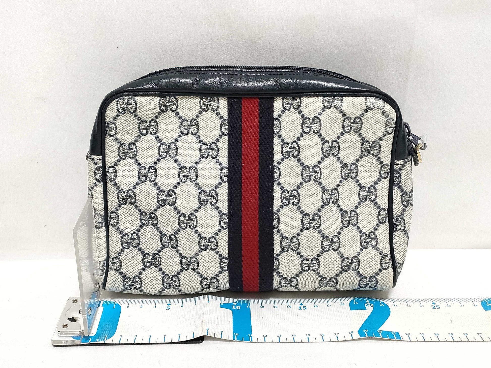GUCCI GG Supreme Second Bag 010-378 Navy Second Bag