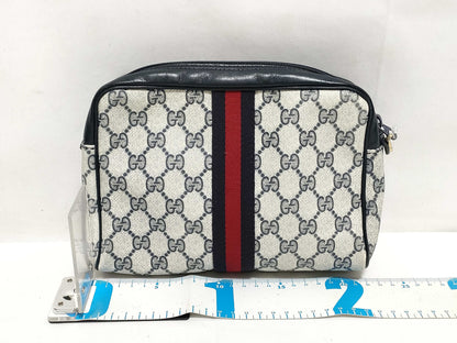 GUCCI GG Supreme Second Bag 010-378 Navy Second Bag