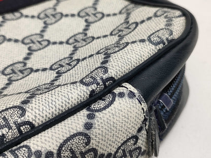 GUCCI GG Supreme Second Bag 010-378 Navy Second Bag